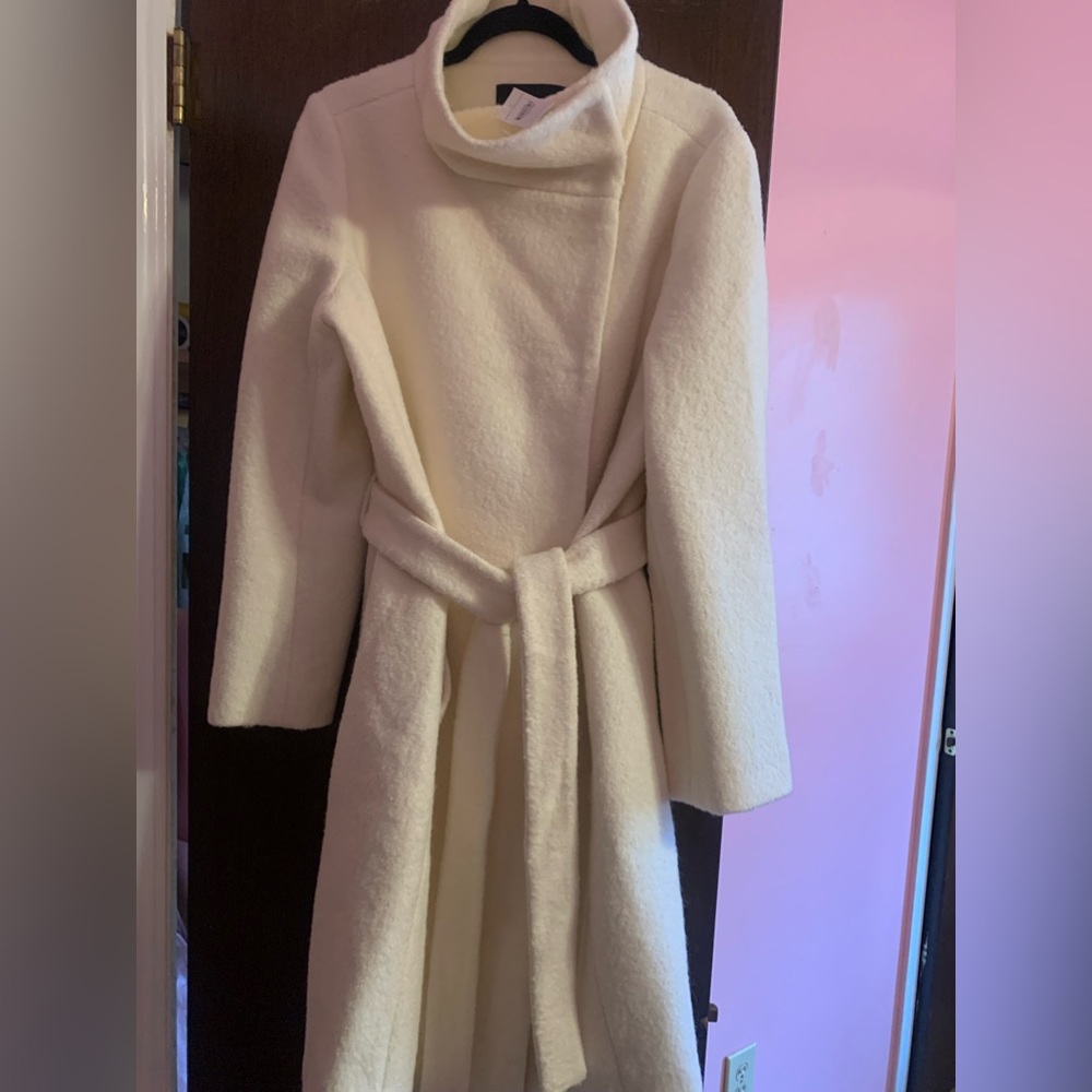 NWT ANN TAYLOR LUXE CREAM COLOR COAT